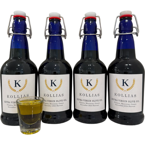 4 x 500 mL 2024 Harvest Single Source Early Harvest Extra Virgin Olive Oil