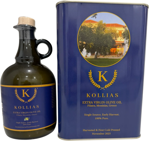 2025 Harvest 3L Can + 750 mL Bottle Single Source Early Harvest Extra Virgin Olive Oil